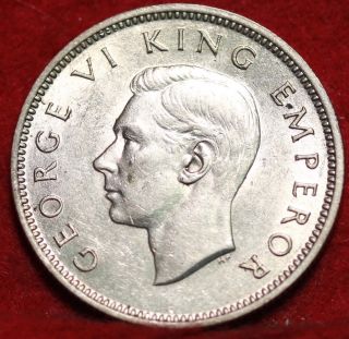 1941 Zealand 1 Shilling Silver Foreign Coin S/h photo