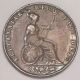1838 Uk Great Britain British Half Penny Victoria Coin F Bent UK (Great Britain) photo 1