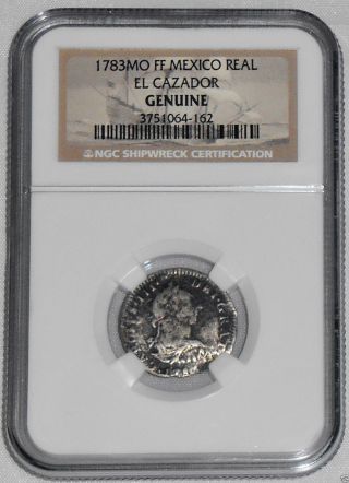 1783 Mo Ff 1 Reales El Cazador Shipwreck Coin,  Ngc Certif. photo