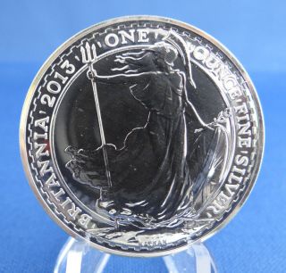 2013 Royal Britannia One Ounce.  999 Silver Bullion Coin photo