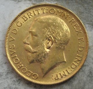 1927 - Sa South Africa Gold Soveriegn.  Ch/gem Bu photo