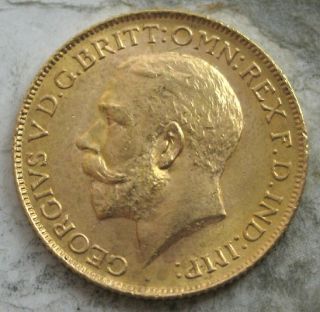 1925 Great Britain Gold Sovereign.  Ch/gem Bu photo