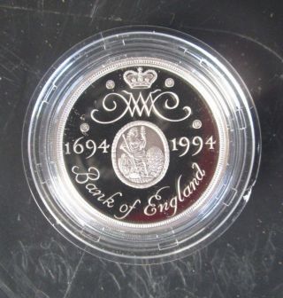 1994 Great Britain 2 Pounds Silver 300th Anniversary - Bank Of England With photo