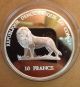 2000 1 Oz Silver Coin 10 Francs Republique Democratique Du Congo Panama Canal Africa photo 3