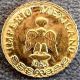 1865 Imperio Mexicano Maximiliano Small Gold Coin Hge (heavy Gold Electroplate) Mexico photo 1