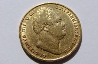 1835 Great Britian Gold Sovereign Rare 5 Over 3 Vf, photo