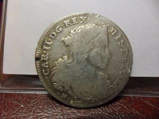 Napoli - Italia - Carlo Ii.  Tari Da 20 Grana 1692 (ag A Gxx) - Silver photo