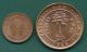 1898 Ceylon Quarter Cent And 1925 One Cent. Asia photo 1