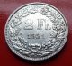 Rare Finer Lower Mintage 1921.  835 Silver Switzerland 2 Francs,  10g 27.  4mm Europe photo 1