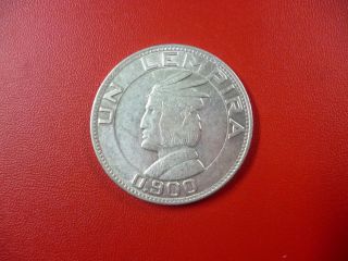 Honduras Silver Coin 1 Lempira Km75 Xf,  1931 photo