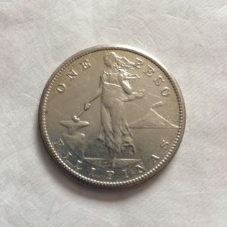 1909 S Philippines Peso Silver Coin photo