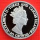 Turks & Caicos G 1993 20 Crowns Coronation 40th,  1 Tr Oz Silver Proof,  Top Grade South America photo 1