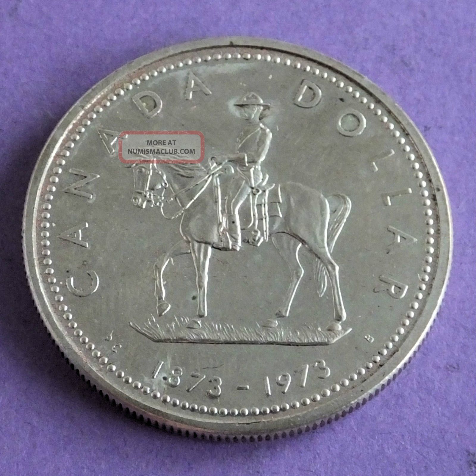 Canada 1973 Mountie On Horseback Prooflike Silver Dollar Coins: Canada photo