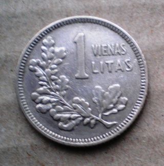 Lithuania 1 Litas,  1925 Silver N1 photo