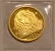 1993 Gold 1/5 Royal Of Gibraltar Long Haired Dachshund.  200 Oz.  999 Fine Europe photo 2