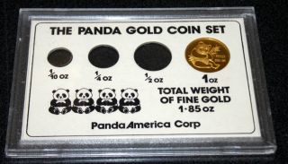 1 Oz Gold Panda 1982 China Gold Coin Panda America Corp Incased In Display photo