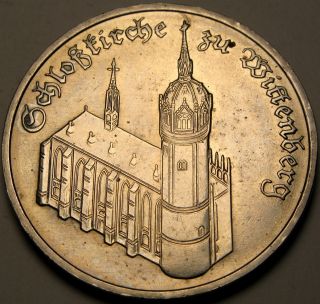 Germany (ddr) 5 Mark 1983 A - Copper/nickel - Wittenberg Church - Xf/aunc - 2674 photo