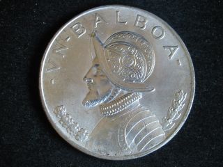 1947 Panama Balboa Silver Dollar Scarce Uncirculated photo