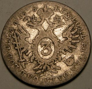 Austria 3 Kreuzer 1838 C - Silver - Ferdinand I.  - 2682 photo