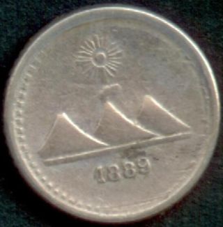Guatemala 1889,  ¼ Quarter Real Silver Coin photo