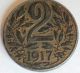 1917 Austria 2 Heller Iron Coin Wwi Km 2824 Europe photo 1