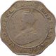 British India 4 - Annas Copper - Nickel Coin George V 1919 Ad Km - 519 Very Fine Vf India photo 1