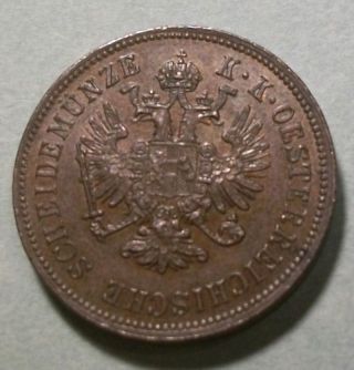 1861 - B Austria 4 Kreuzer Coin - As Uncirculated photo