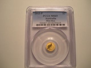 2013 Australia - Pcgs Ms69 - Mini Roo Gold Coin photo