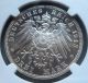 1913 E Silver German State Saxony 3 Mark Ngc Proof 64 Ultra Cameo Germany photo 1