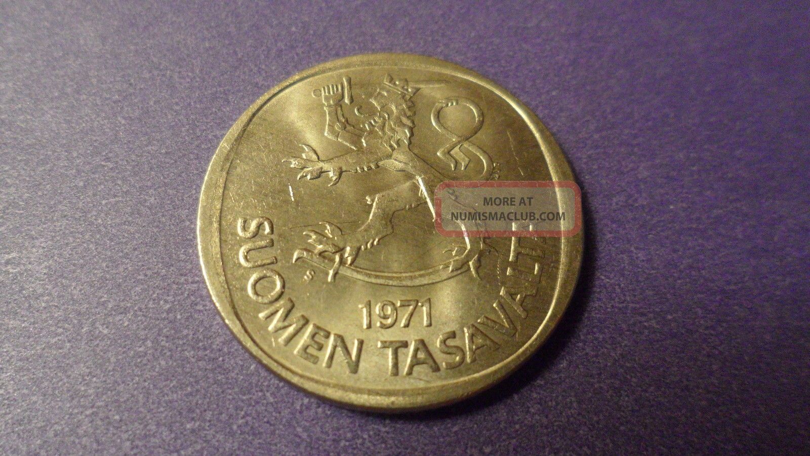 Finland 1971,  One Markka.  Coin With Luster. Coins: World photo