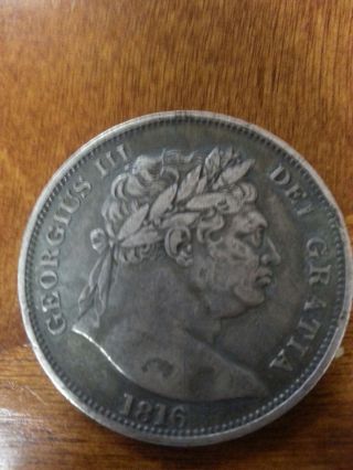 1816 Great Britain Half Crown Silver Brittaniam photo