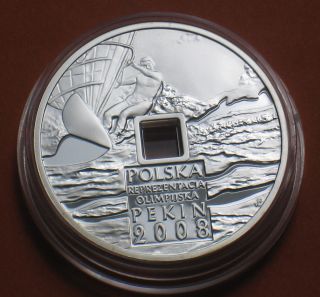 Silver 10 Zl Coin Of Poland - 2008 Summer Olympic Games Beijing China Ag photo