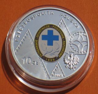 Silver Coin Of Poland - Tatra Mountain Rescue Service (topr) Mariusz Zaruski Ag photo