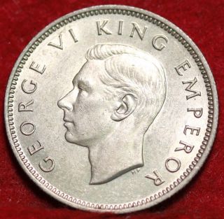 Uncirculated 1941 Zealand One Shilling Silver Foreign Coin S/h photo
