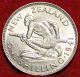 Uncirculated 1941 Zealand One Shilling Silver Foreign Coin S/h Australia & Oceania photo 1