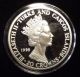 1998 Elizabeth Ii Turks And Caicos 20 Crowns Silver Coin North & Central America photo 1