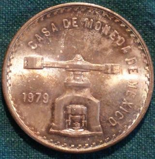 Silver Coin Mexico 1979 Una Onza Troy De Plata Pura Casa De Moneda 1 Troy Oz. photo