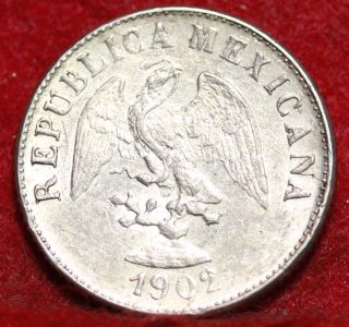 1902 Mexico 10 Centavos Silver Foreign Coin S/h photo