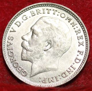 1922 Great Britain 3 Pence Silver Foreign Coin S/h photo