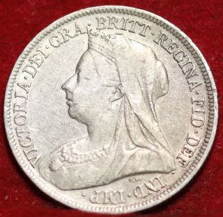 1898 Great Britain Shilling Silver Foreign Coin S/h photo