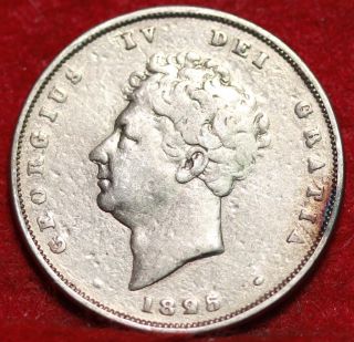 1825 Great Britain Shilling Silver Foreign Coin S/h photo