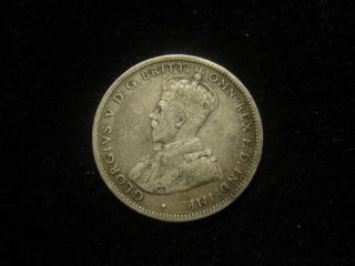 1916m Australia Silver One Shilling - George V - Vg,  - Km 26 - photo