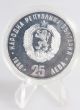 1989 Bulgaria 25 Leva Olympic Games 1992 Runners Silver Proof Coin Europe photo 1