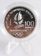 1990 France 100 Francs 1992 Olympic Games Bobsledding Silver Proof Coin Europe photo 1