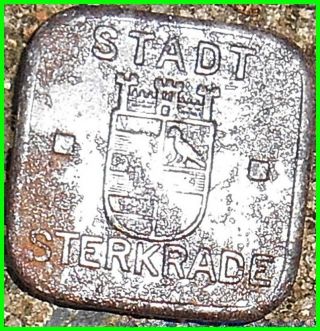 1918 German Stadt Sterkade Iron 50 Pfennigs Notgeld Coin photo