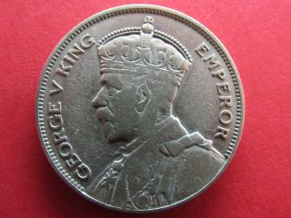 1934 Zealand Half - Crown.  500 Silver Scarce photo