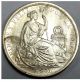 1/2 Sol 1907 Republica Peruana Lima 9 Decimos Finos F.  G. ,  Silver Coin From Peru South America photo 1