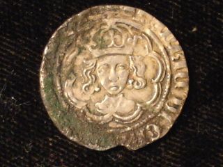 1327 - 77 Great Britain Silver Half Groat,  Edward Iii With Very Fine Details photo