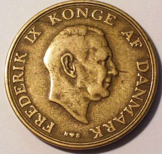 Denmark 2 Kroner 1948 Coin Aluminum Bronze Vf Coin photo