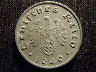 1940 - G - German - Ww2 - 10 - Reichspfennig - Germany - Nazi Coin - Swastika - World - Ab - 2829 - Cent photo